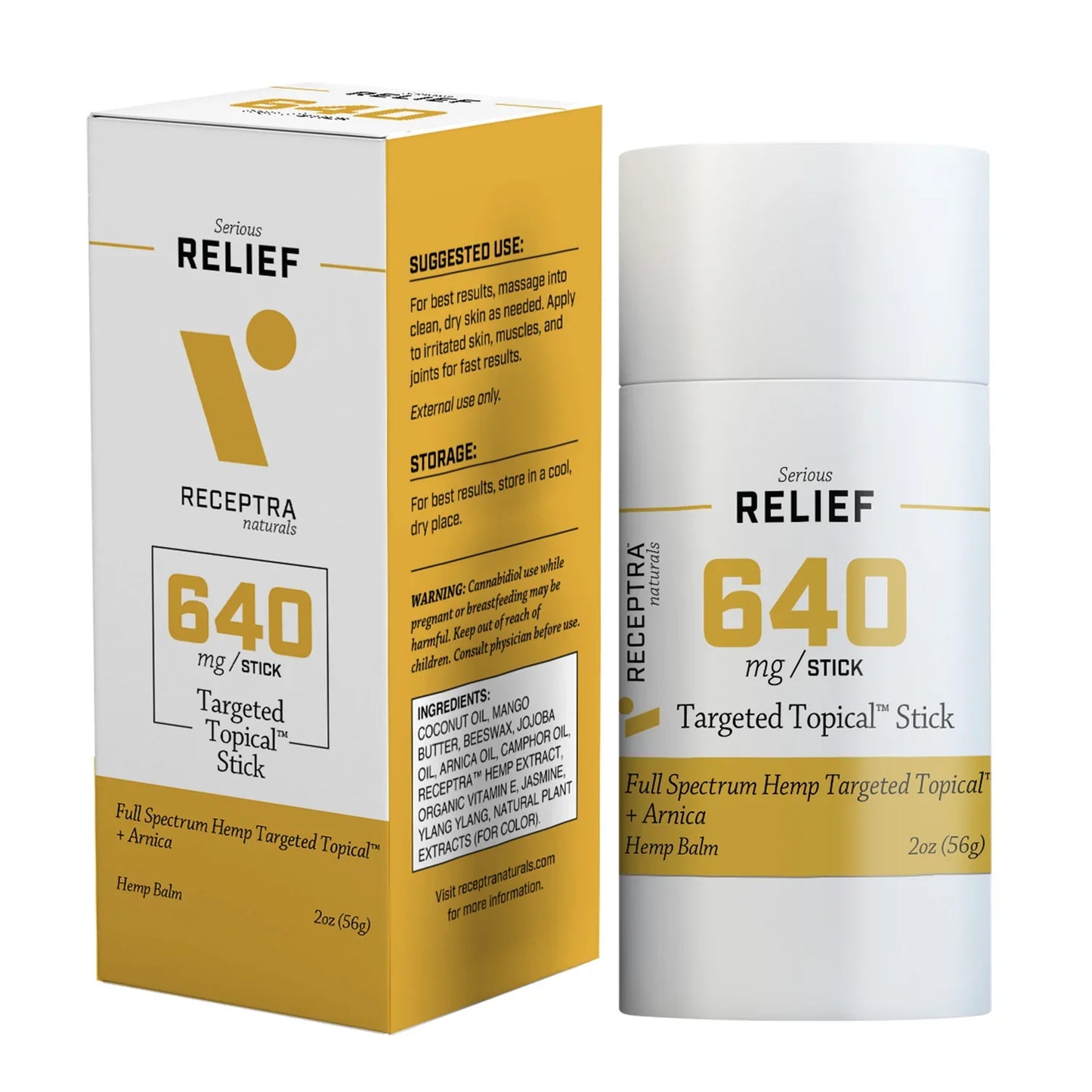 Receptra Serious Relief 640 Topical Stick box