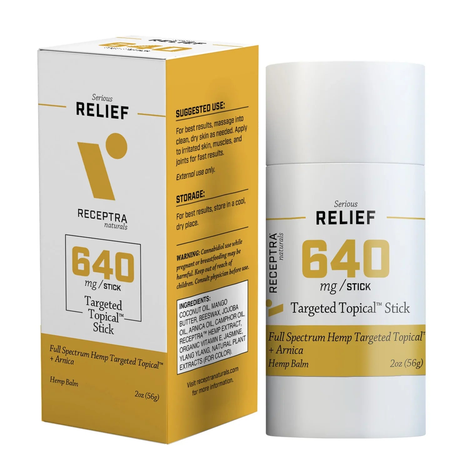 Receptra Serious Relief 640 Topical Stick box